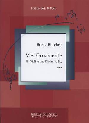 Blacher, B: Four Ornaments