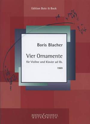 Blacher, B: Vier Ornamente