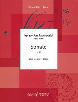 Paderevsky, I J: Sonata op. 13
