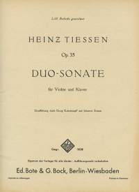 Tiessen, H: Duo-Sonata op. 35