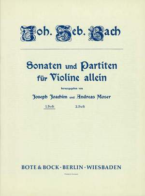 Bach, J S: Sonatas and Partitas Vol. 1