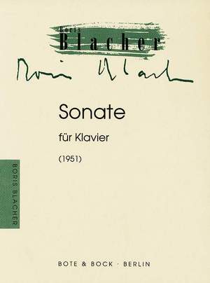Blacher, B: Sonate