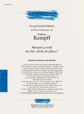 Handel, G F: Minuet G Minor G minor No. 13