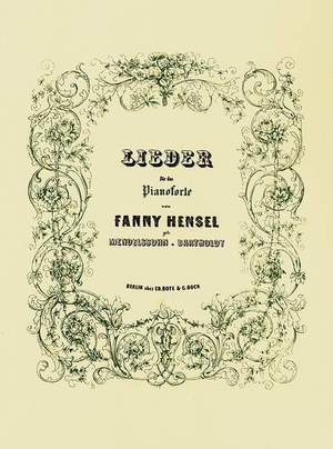 Hensel, F: Songs for the Piano