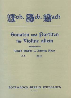 Bach, J S: Sonatas and Partitas Vol. 2