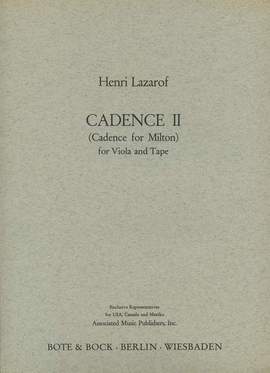 Lazarof, H: Cadence II