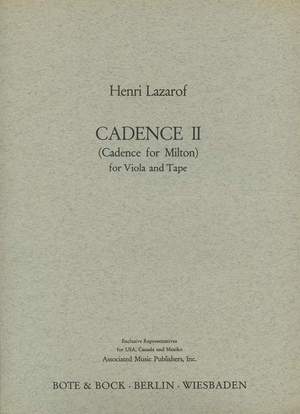 Lazarof, H: Cadence II