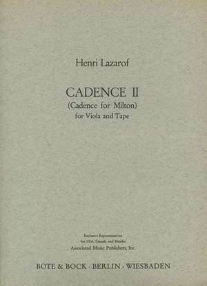 Lazarof, H: Cadence II