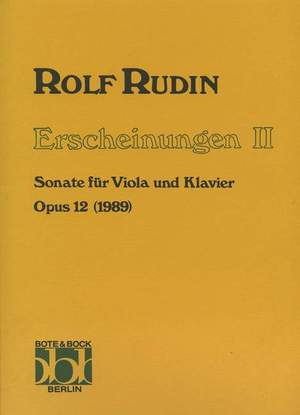 Rudin, R: Erscheinungen II op. 12