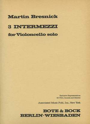 Bresnick, M: Three Intermezzi