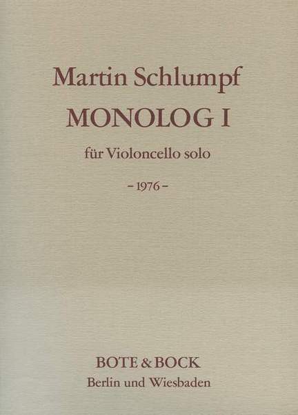 Schlumpf, M: Monolog I