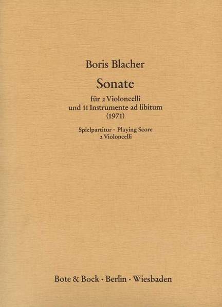 Blacher, B: Sonate