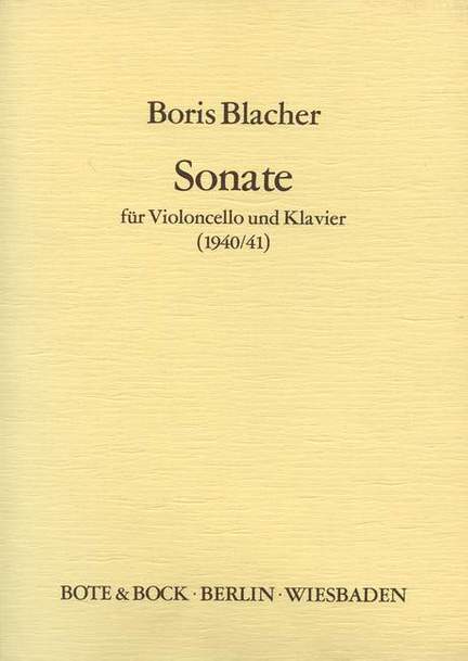 Blacher, B: Sonate