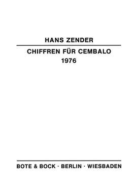 Zender, H: Chiffren