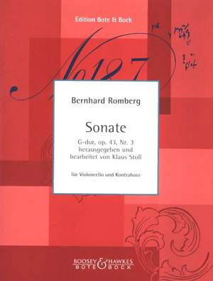 Romberg, B: Sonate G-Dur G major op. 43/3