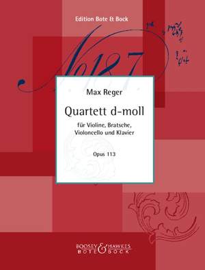 Reger: Quartet d minor op. 113
