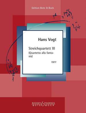 Vogt, H: String Quartet III