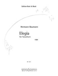 Baumann, H: Elegie for Natural horn