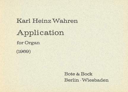 Wahren, K H: Application