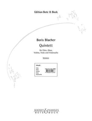 Blacher, B: Quintett