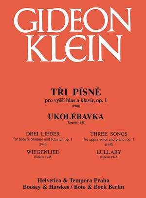 Klein, G: Drei Lieder / Wiegenlied op. 1