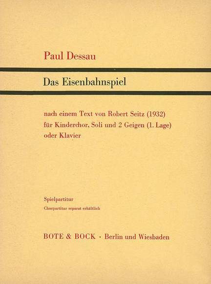 Dessau, P: Das Eisenbahnspiel