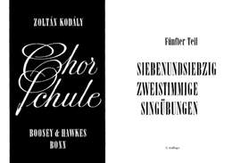 Kodály, Z: Chorschule Vol. 5