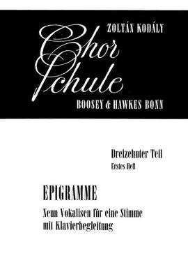 Kodály, Z: Chorschule Vol. 13/1