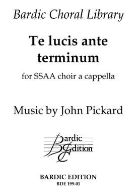 Pickard, J: Three Latin Motets