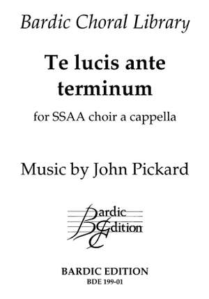 Pickard, J: Three Latin Motets
