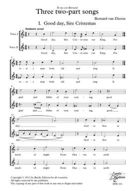 Dieren, B H J v: Three Two-part Songs