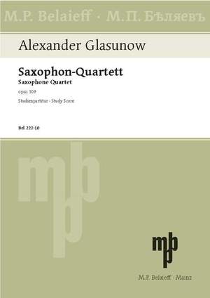 Glazunov, A: Saxophone Quartet Bb Major op. 109