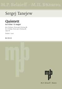 Tanejev, S: Quintet G major op. 14