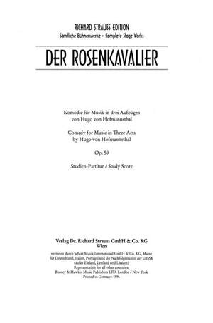 Strauss, R: Der Rosenkavalier (The Knight of the Rose) op. 59