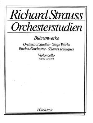 Strauss, R: Orchestral Studies Stage Works: Cello Vol. 3