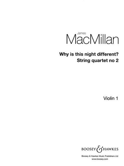 MacMillan, J: Why is this night different?