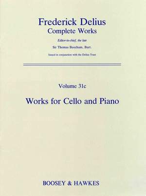 Delius, F: Works for Cello and Piano VIII/31c