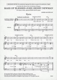 MacMillan, J: Mass of Blessed John Henry Newman
