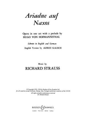 Strauss, R: Ariadne auf Naxos op. 60