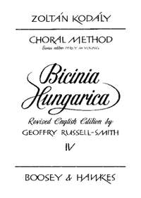 Kodály, Z: Choral Method Vol. 11/4