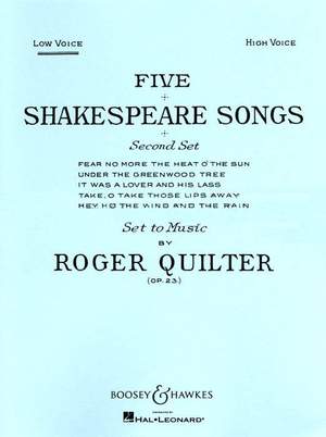 Quilter, R: 5 Shakespeare Songs op. 23