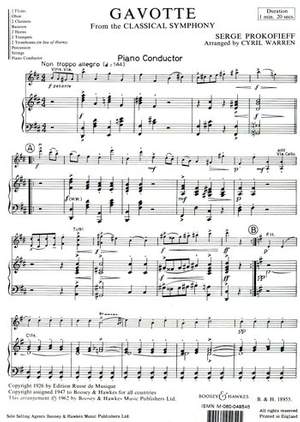 Prokofieff, S: Gavotte