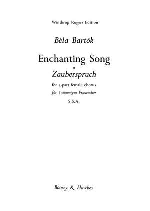 Bartók, B: Enchanting Song