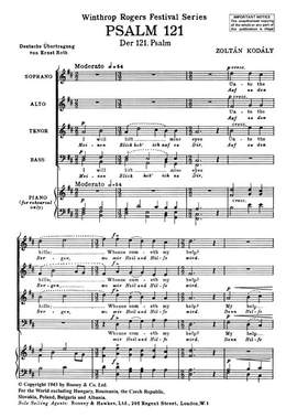 Kodály, Z: Der 121. Psalm