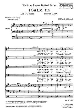 Kodály, Z: Der 114. Psalm