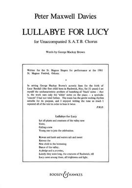 Maxwell Davies, Peter: Lullabye for Lucy