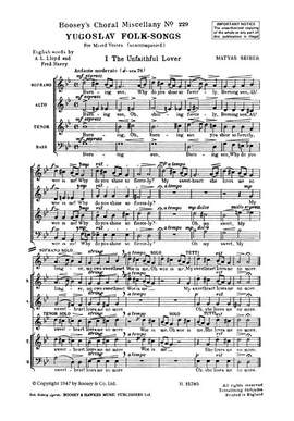 Seiber, M: Yugoslav Folk-Songs No. 229