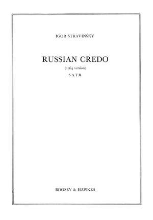 Stravinsky, I: Russian Credo