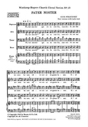 Stravinsky, I: Pater Noster No. 29