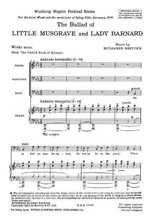 Britten: The Ballad of Little Musgrave and Lady Barnard